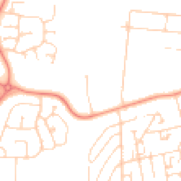 Daytime road noise heatmap for DN15 8LD