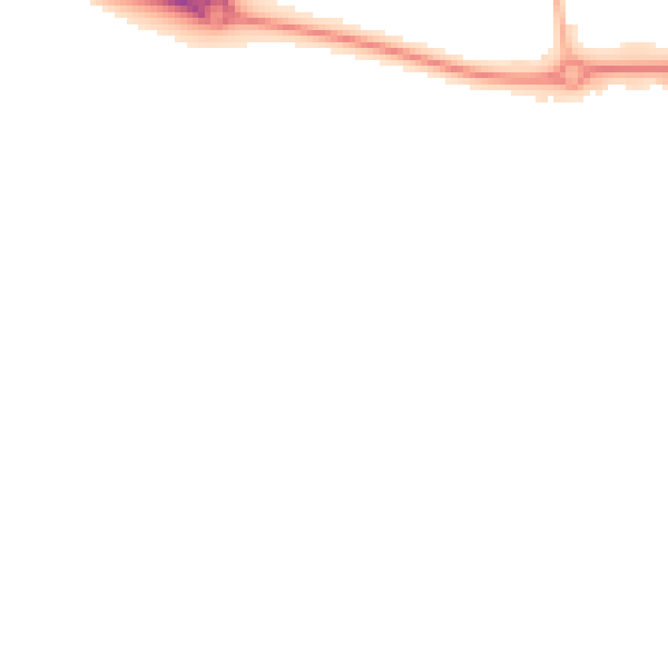 Night-time road noise heatmap for DN15 8NR