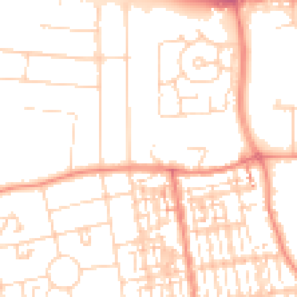 Daytime road noise heatmap for DN15 8QH
