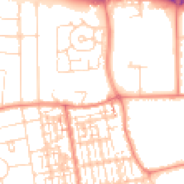 Daytime road noise heatmap for DN15 8QQ
