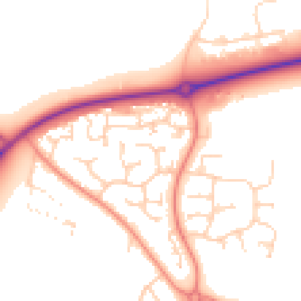 Daytime road noise heatmap for DN15 8TB