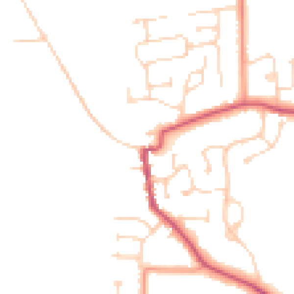Daytime road noise heatmap for DN15 9BP