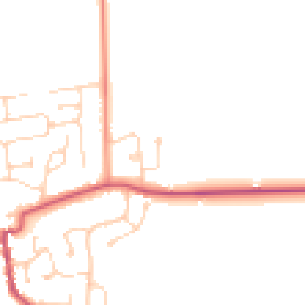Daytime road noise heatmap for DN15 9EQ