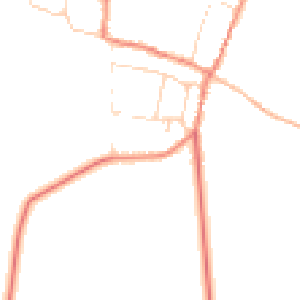 Daytime road noise heatmap for DN15 9NQ