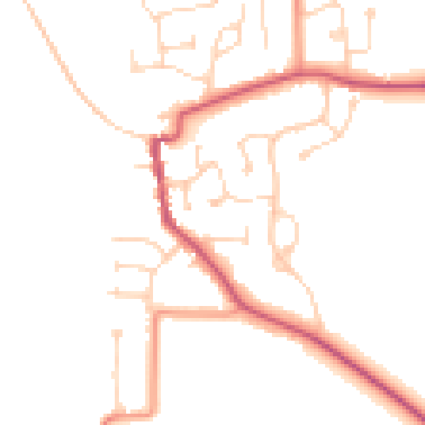 Daytime road noise heatmap for DN15 9YD