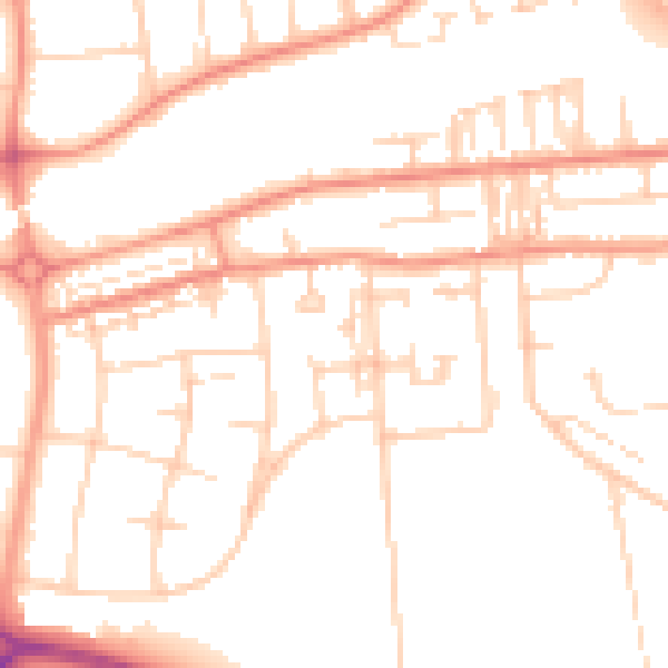 Daytime road noise heatmap for DN16 1BF