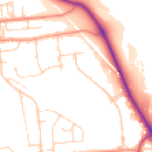 Daytime road noise heatmap for DN16 1BG