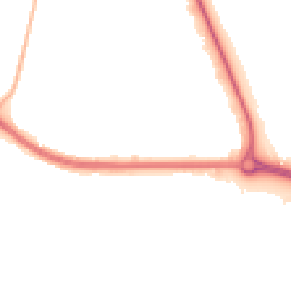 Night-time road noise heatmap for DN16 1BH