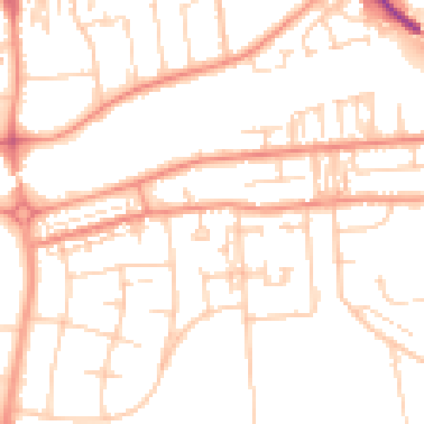 Daytime road noise heatmap for DN16 1DX