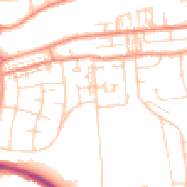 Daytime road noise heatmap for DN16 1EA