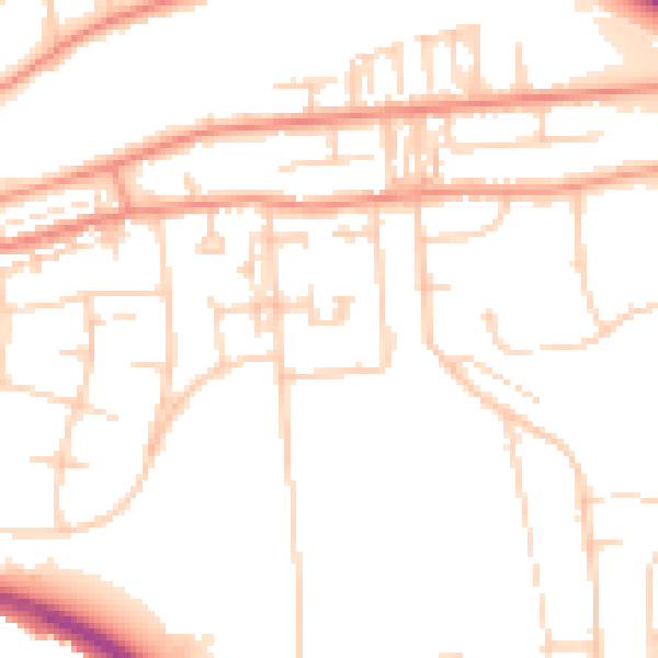 Daytime road noise heatmap for DN16 1EF
