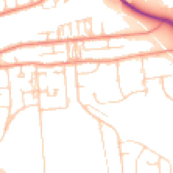 Daytime road noise heatmap for DN16 1ER