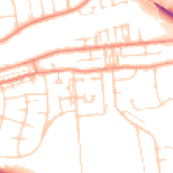 Daytime road noise heatmap for DN16 1HD