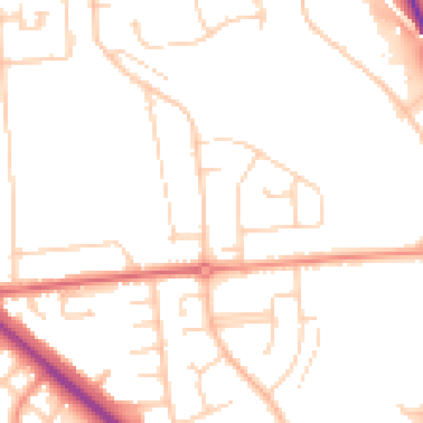 Daytime road noise heatmap for DN16 1HH