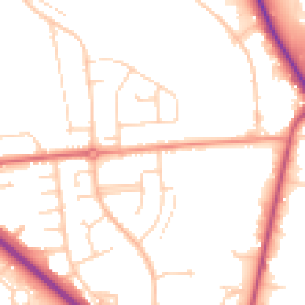 Daytime road noise heatmap for DN16 1HL