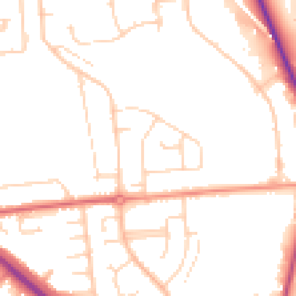 Daytime road noise heatmap for DN16 1JF