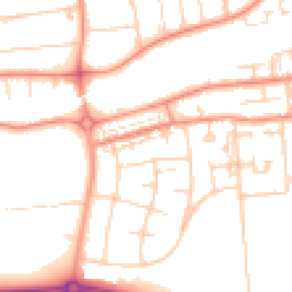 Daytime road noise heatmap for DN16 1LD