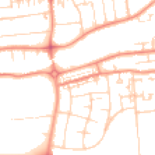 Daytime road noise heatmap for DN16 1LQ