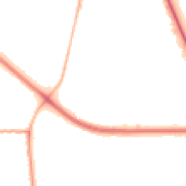 Night-time road noise heatmap for DN16 1RT