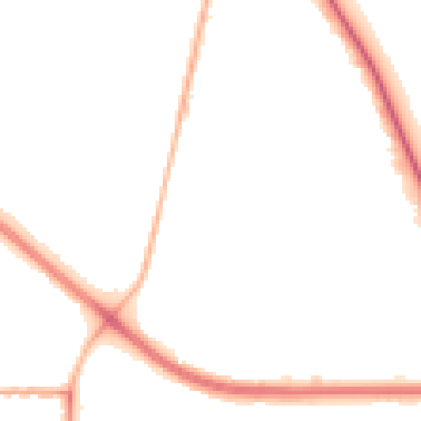 Night-time road noise heatmap for DN16 1SB