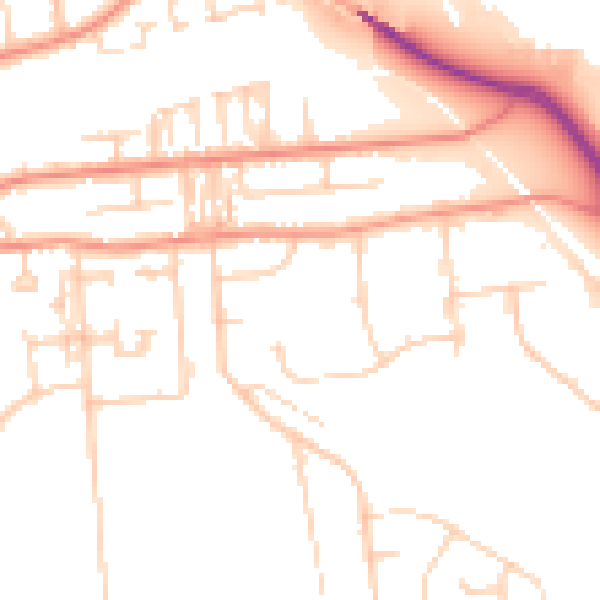 Daytime road noise heatmap for DN16 1TZ
