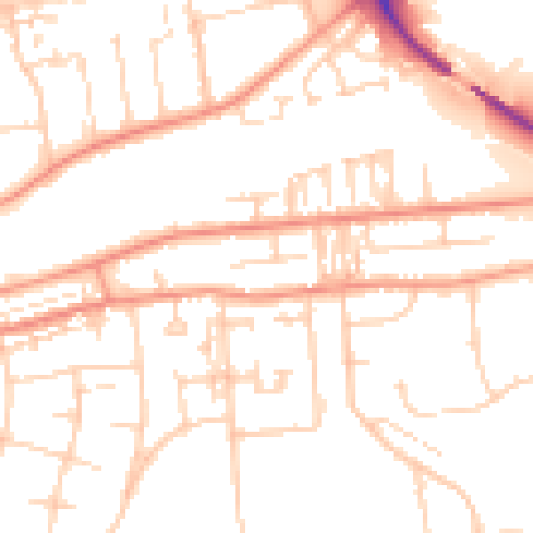 Daytime road noise heatmap for DN16 1UG