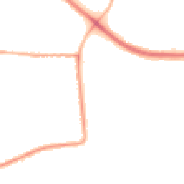 Night-time road noise heatmap for DN16 2BS