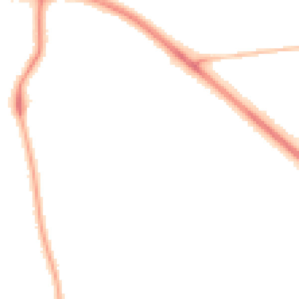 Night-time road noise heatmap for DN16 2DP