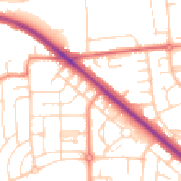 Daytime road noise heatmap for DN16 2ES
