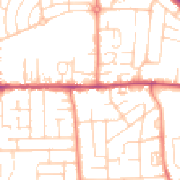 Daytime road noise heatmap for DN16 2JR
