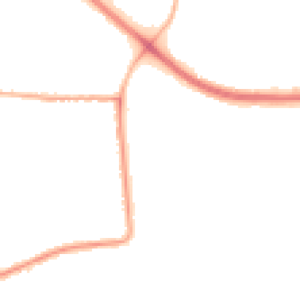 Night-time road noise heatmap for DN16 2NS