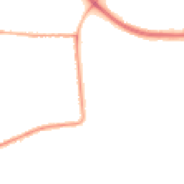 Night-time road noise heatmap for DN16 2QA