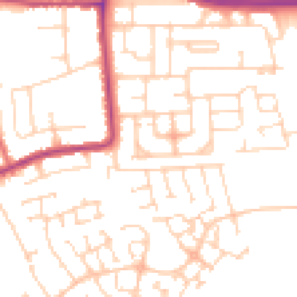Daytime road noise heatmap for DN16 2QE