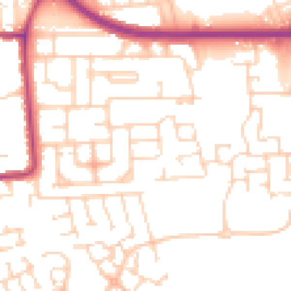 Daytime road noise heatmap for DN16 2QH