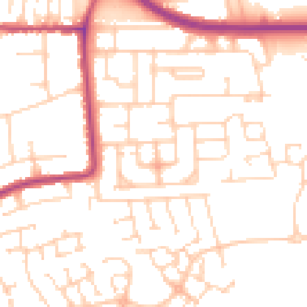 Daytime road noise heatmap for DN16 2QX