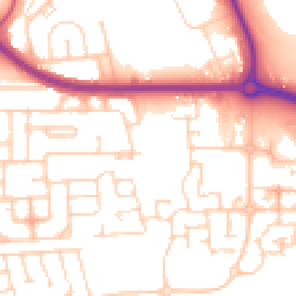 Daytime road noise heatmap for DN16 2RG