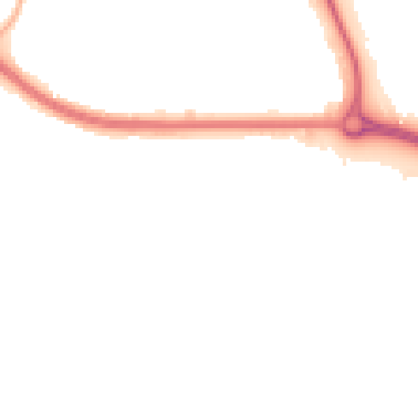 Night-time road noise heatmap for DN16 2RG