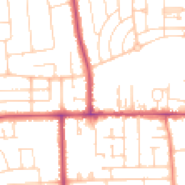 Daytime road noise heatmap for DN16 2RS