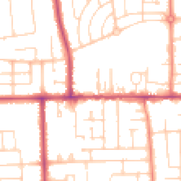 Daytime road noise heatmap for DN16 2RY
