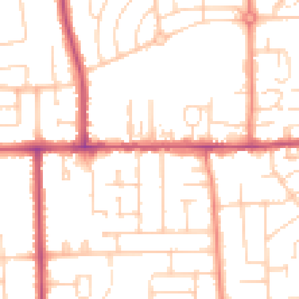 Daytime road noise heatmap for DN16 2SE