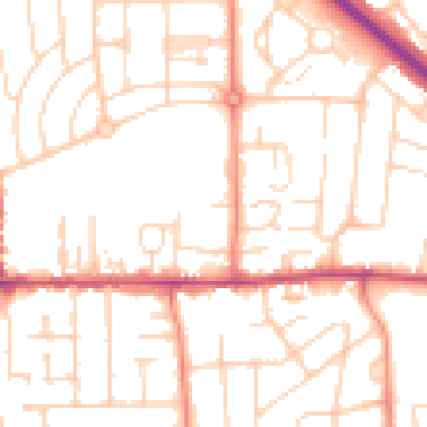 Daytime road noise heatmap for DN16 2UH