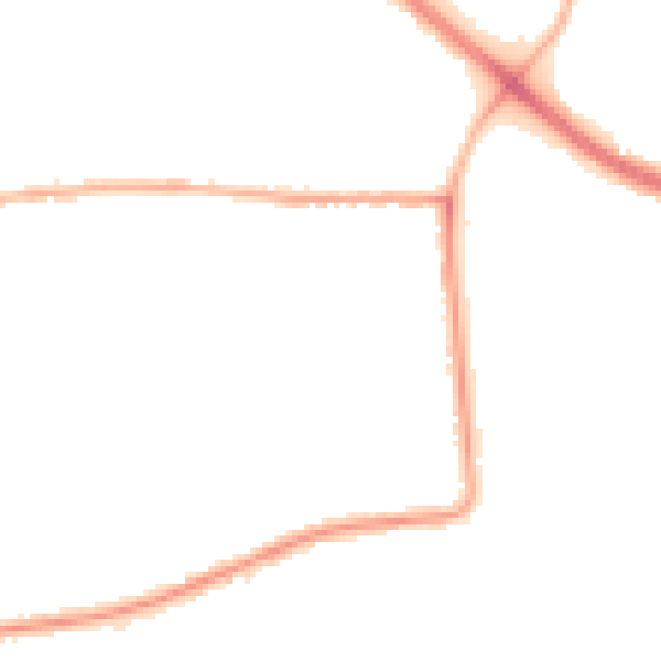 Night-time road noise heatmap for DN16 3AD