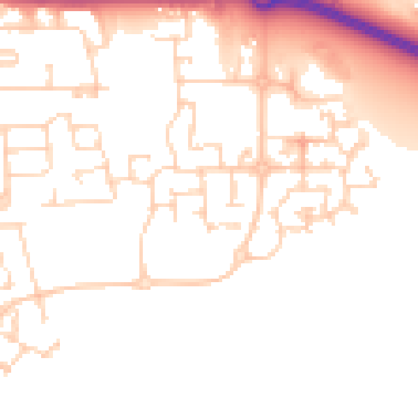 Daytime road noise heatmap for DN16 3AF
