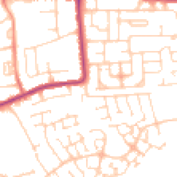 Daytime road noise heatmap for DN16 3AY
