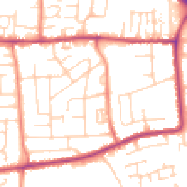 Daytime road noise heatmap for DN16 3DY