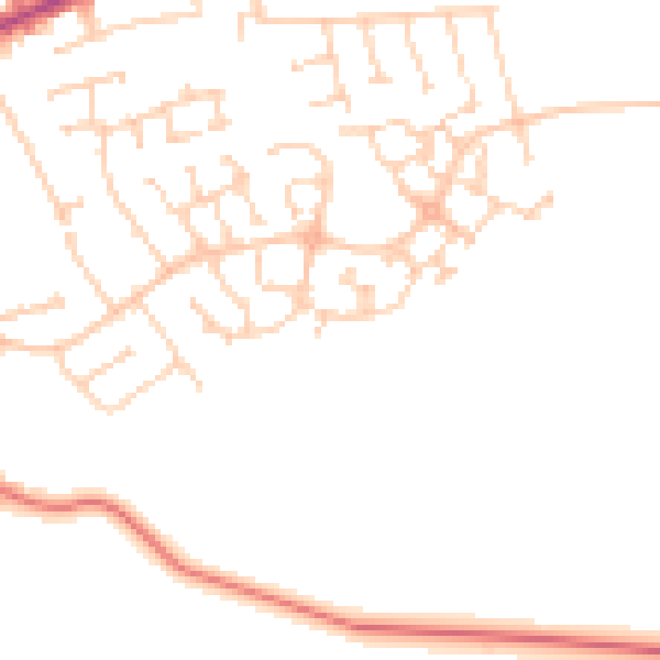 Daytime road noise heatmap for DN16 3FF