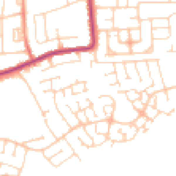 Daytime road noise heatmap for DN16 3FU
