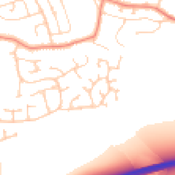 Daytime road noise heatmap for DN16 3GD