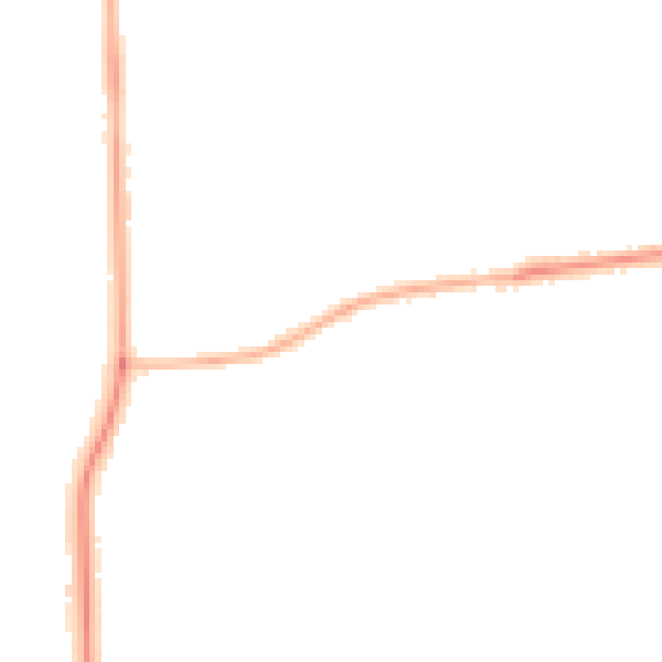 Night-time road noise heatmap for DN16 3ND