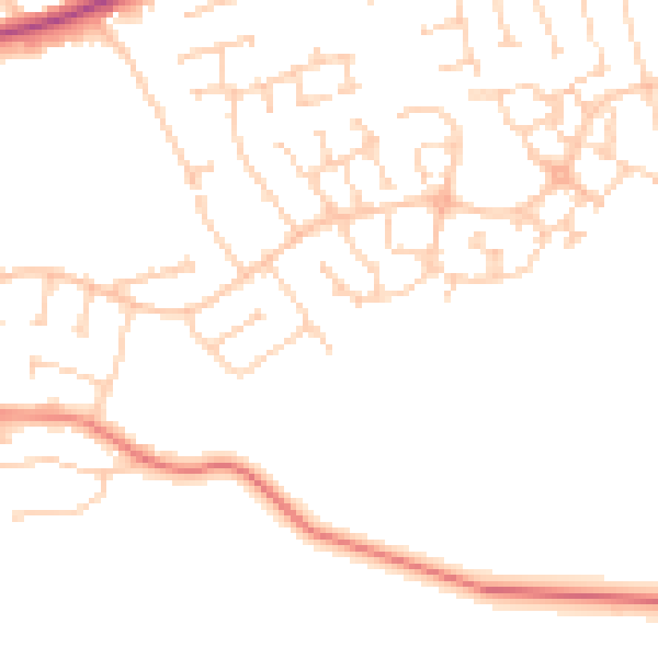 Daytime road noise heatmap for DN16 3RX